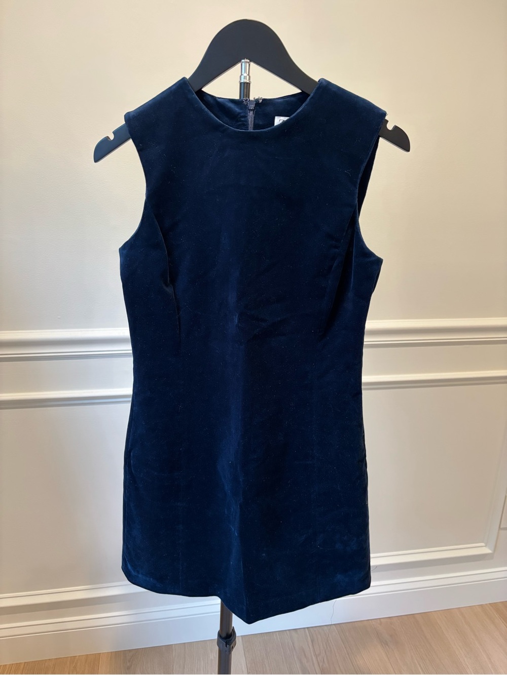 Zara Sleeveless Mini Dress in Navy Blue